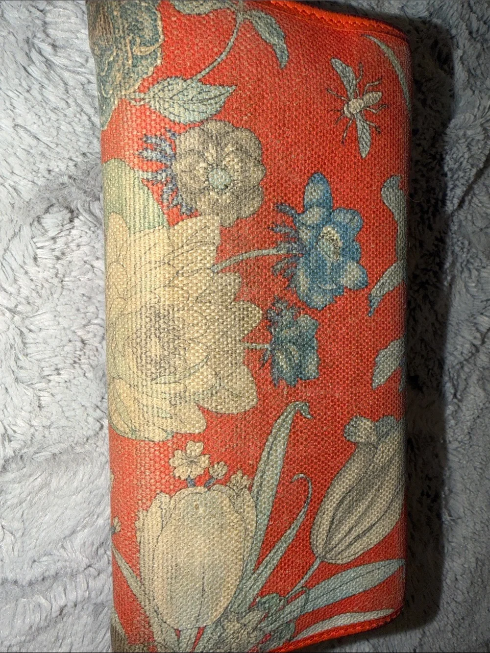 Gucci Orange Floral Continental Wallet with GG Emblem with inlay mirror - Picture 9 of 15